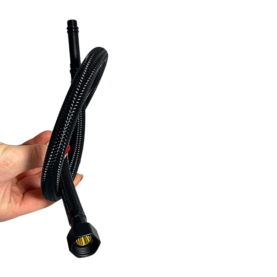 Balneo Flexible de raccordement pour robinet 3/8" x M10 50 cm tuyau PEX noir durable