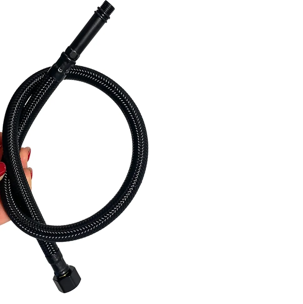 Balneo Flexible de raccordement pour robinet 3/8" x M10 50 cm tuyau PEX noir durable