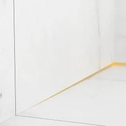 Balneo Profilé murale inclinée à gauche pour douche 170cm, acier inoxydable, finition gold, Pente de 1,5%