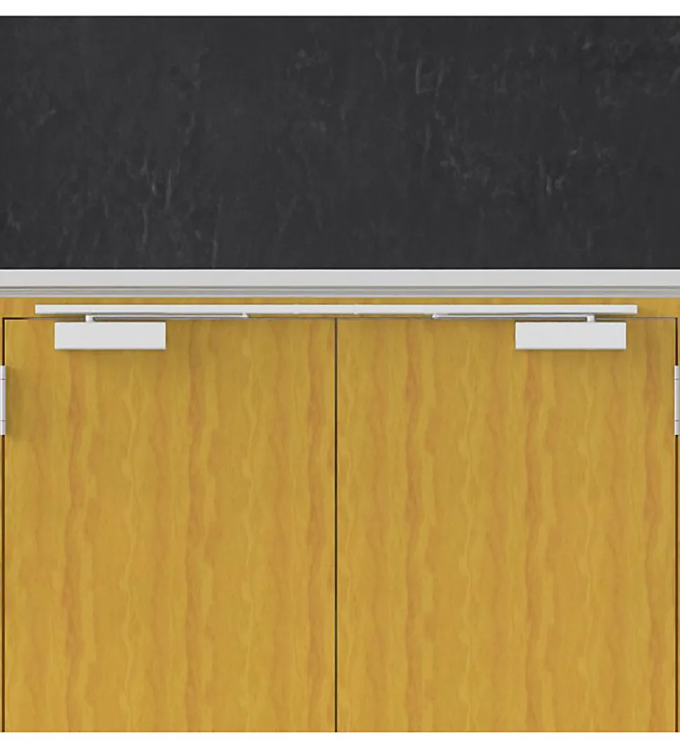 Bandeau Ferme portes double à force réglable 1 à 3 tirant gauche blanc Ensemble 2 Vantaux