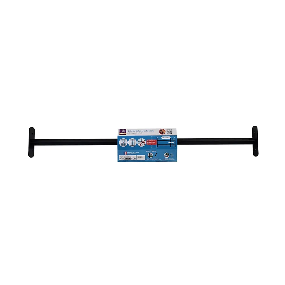 1 barreau télescopique de fenêtre, acier gris anthracite, Afbat, L.48 à 90cm