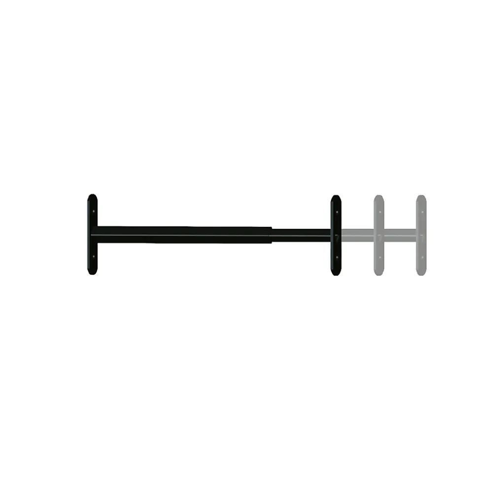 1 barreau télescopique de fenêtre, acier gris anthracite, Afbat, L.48 à 90cm