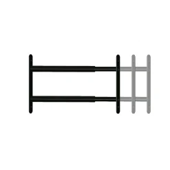 2 barreaux télescopiques de fenêtre, acier gris anthracite, Afbat, L.48 à 90 cm