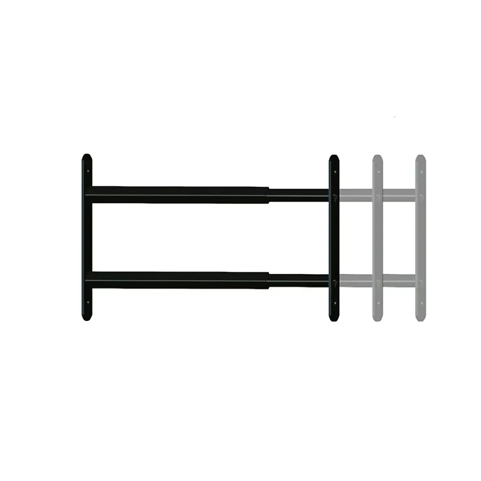 2 barreaux télescopiques de fenêtre, acier gris anthracite, Afbat, L.48 à 90 cm