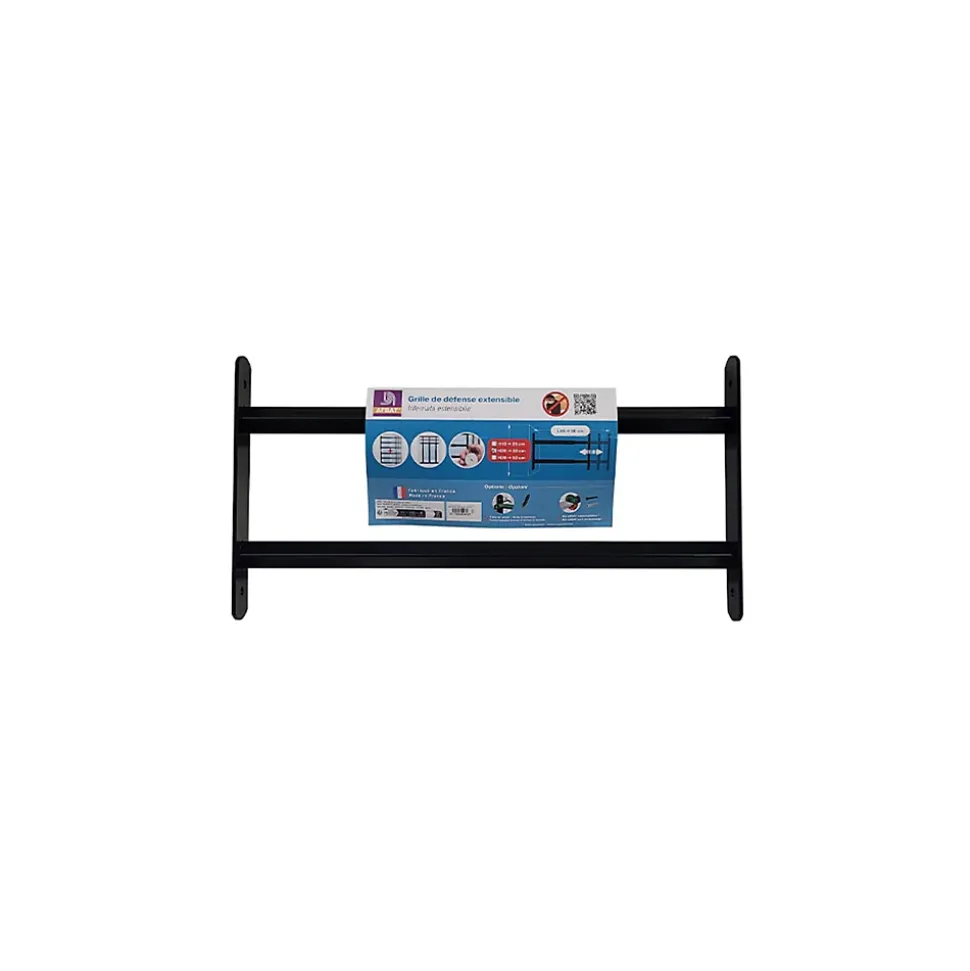2 barreaux télescopiques de fenêtre, acier gris anthracite, Afbat, L.48 à 90 cm