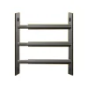 3 barreaux télescopiques de fenêtre, acier noir, Mottez, L.99 à 188 cm