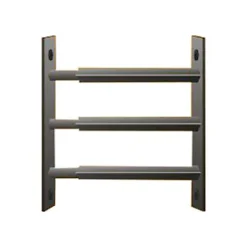 3 barreaux télescopiques de fenêtre, acier noir, Mottez, L.99 à 188 cm