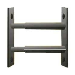 2 barreaux télescopiques de fenêtre, acier noir, Mottez, L.55 à 103 cm