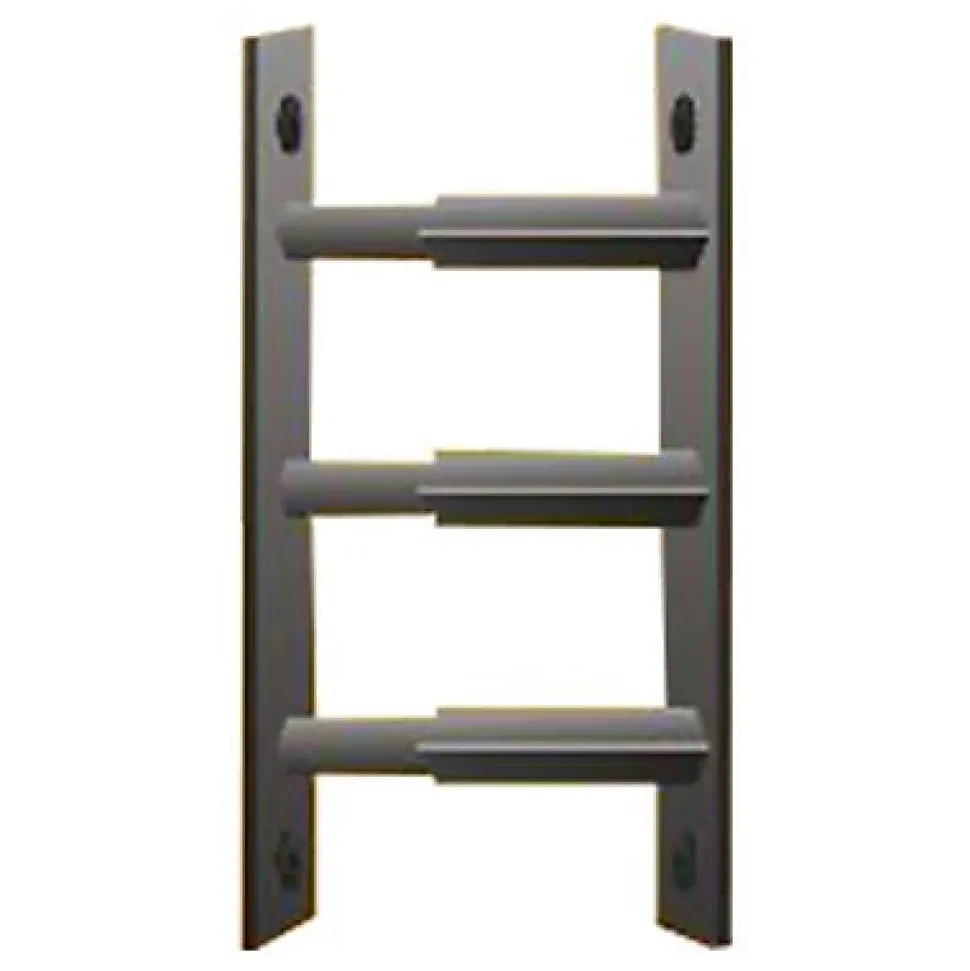 3 barreaux télescopiques de fenêtre, acier noir, Mottez, L.30 à 55 cm
