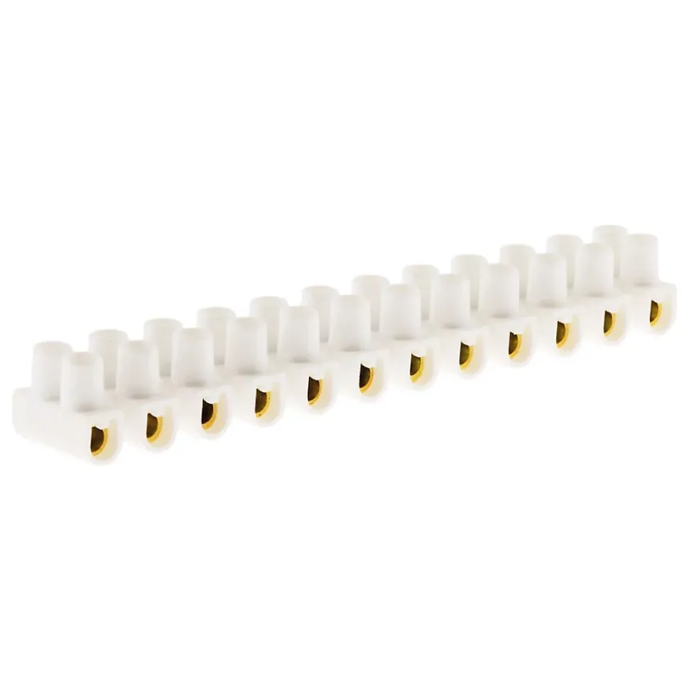 Barrette 12 plots section 4mm² - Blanc - Zenitech
