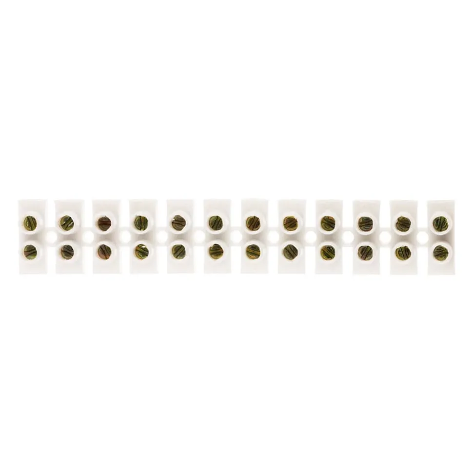 Barrette 12 plots section 4mm² - Blanc - Zenitech