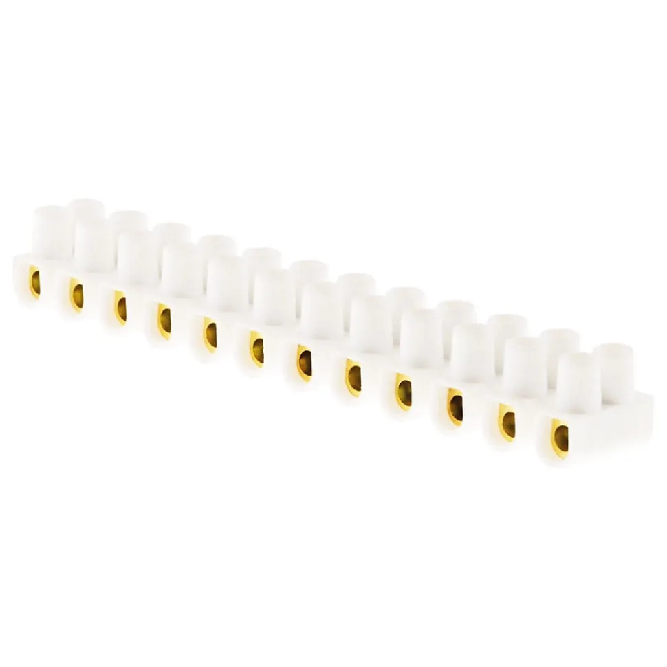 Barrette 12 plots section 4mm² - Blanc - Zenitech