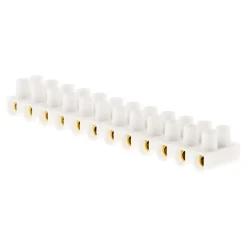 Barrette 12 plots section 6mm² - Blanc - Zenitech