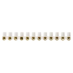 Barrette 12 plots section 6mm² - Blanc - Zenitech