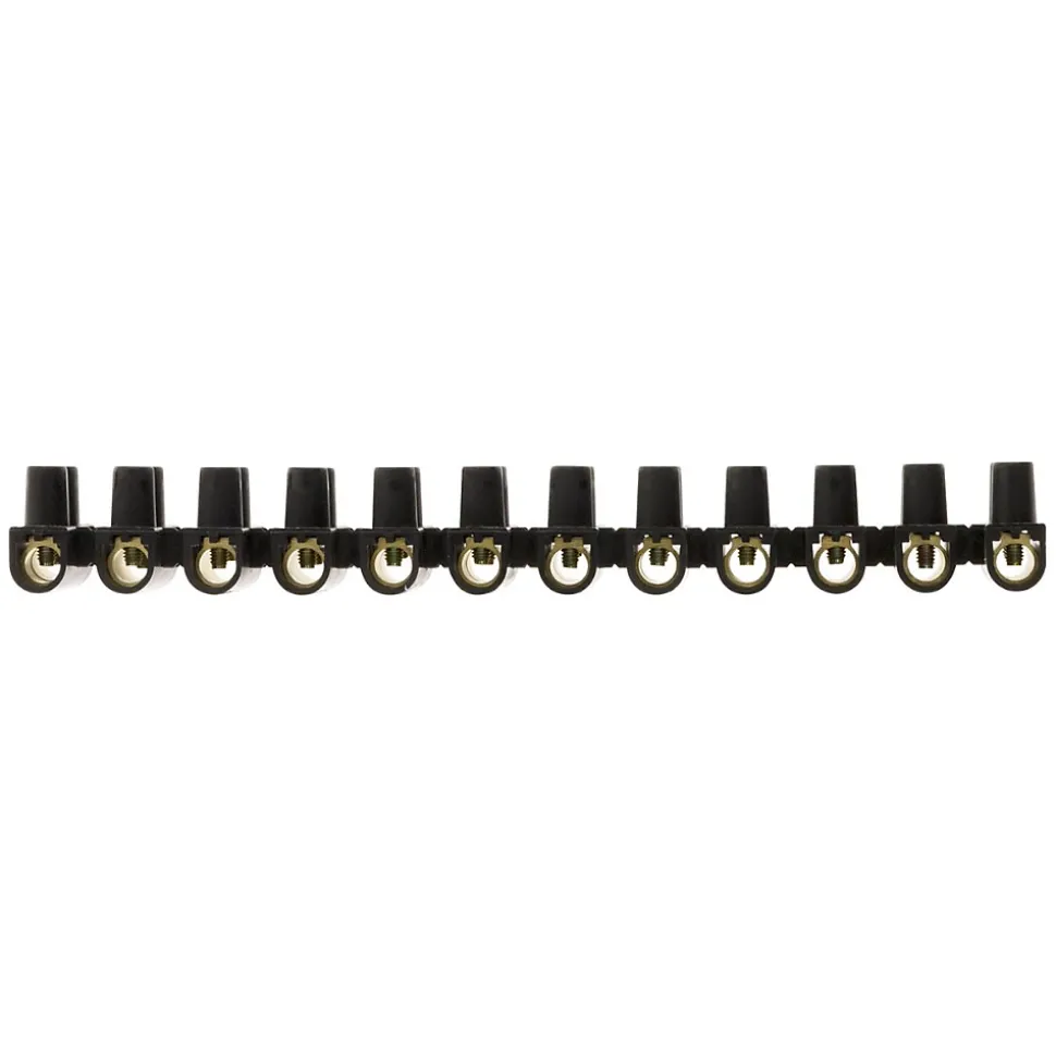 Barrette 12 plots section 25mm² - Noir - Zenitech