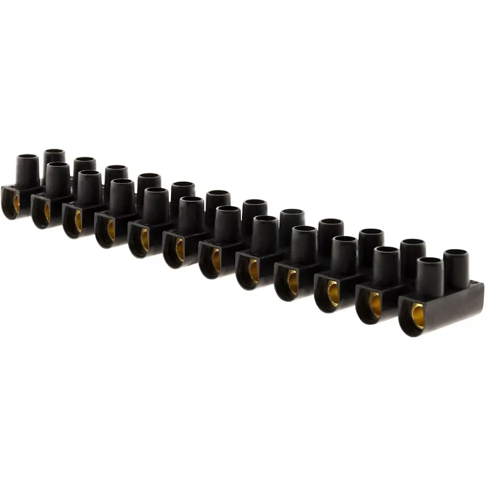 Barrette 12 plots section 25mm² - Noir - Zenitech