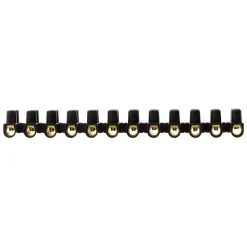 Barrette 12 plots section 16mm² - Noir - Zenitech