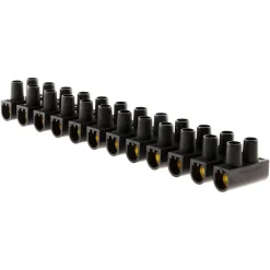 Barrette 12 plots section 16mm² - Noir - Zenitech