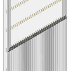 Bavette de démarrage et de jonction pour bardage et parement Le Profileur Français XL45 en acier noir mat L.2.3m