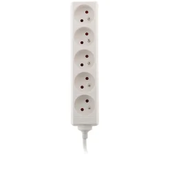 Bloc multiprise 5 prises 2P+T 16A blanc - Zenitech