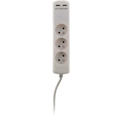 Bloc 3 prises 16A 2P+T avec 2 USB - Zenitech