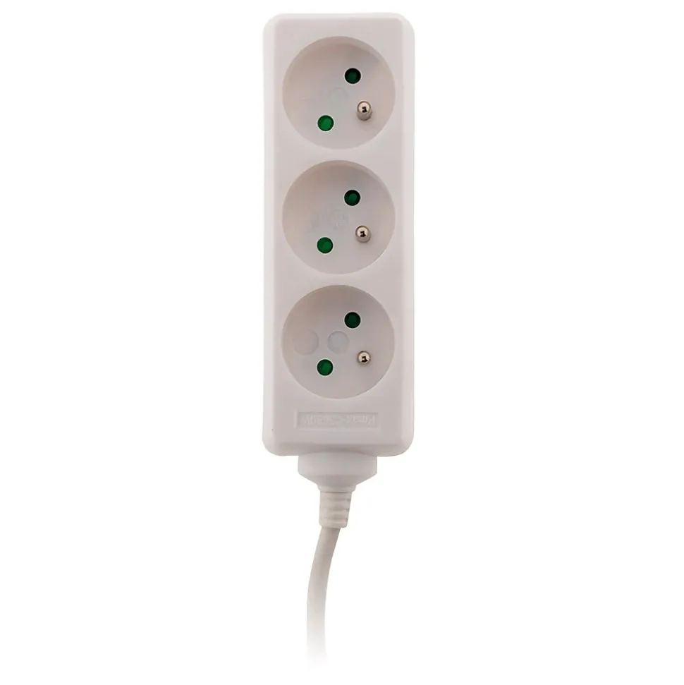 Bloc 3 prises blanc 1m Zenitech