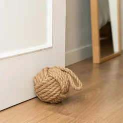 Bloque-porte boule noeud Rei tissu ⌀15x H.32 cm