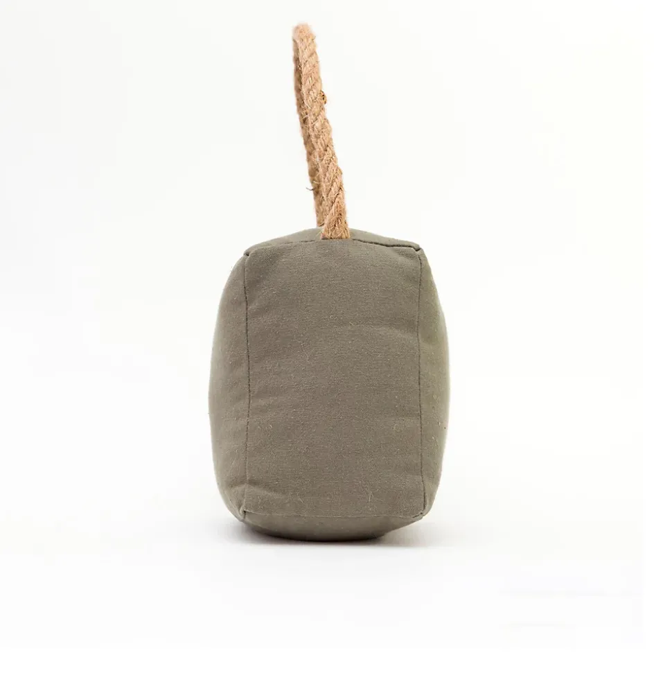 Bloque-porte Rei tissu vert kaki ⌀11x H. 28 cm