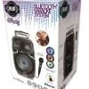 Bluetooth Karaoke avec roulettes, lumières et micro