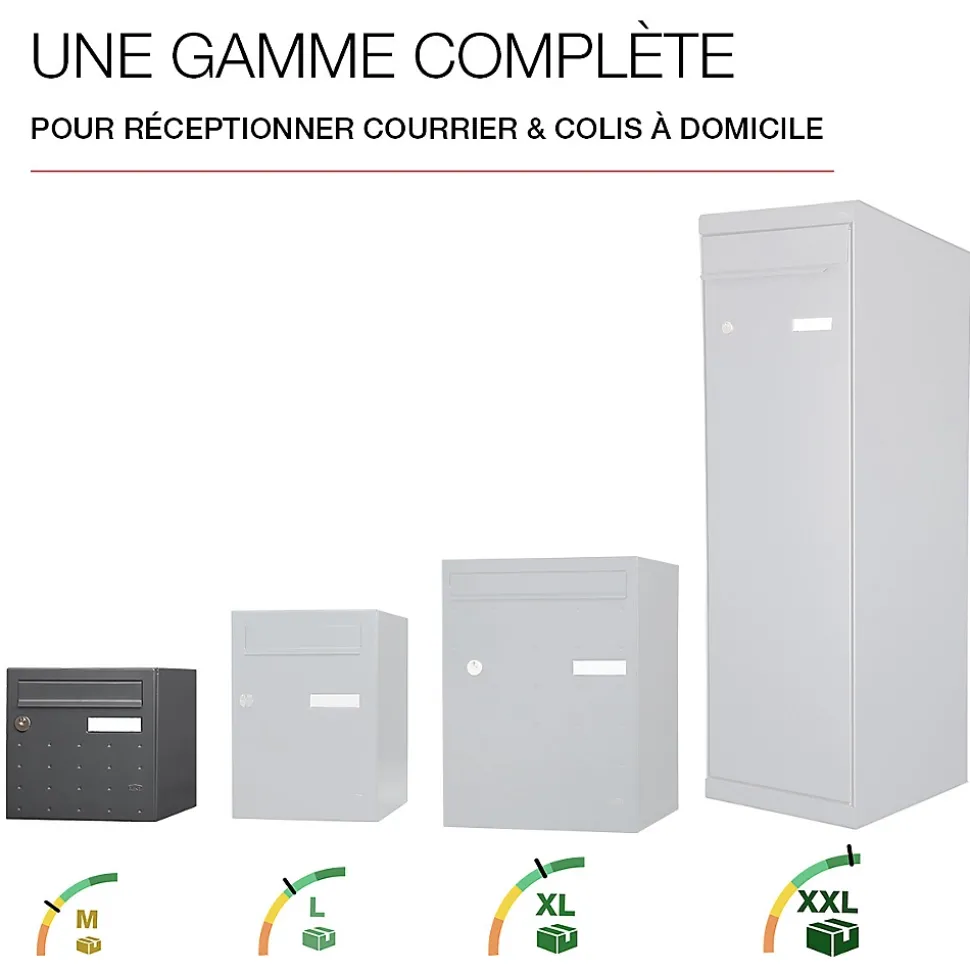 Boite aux lettres CubYsm 2 portes Gris anthracite 7016M