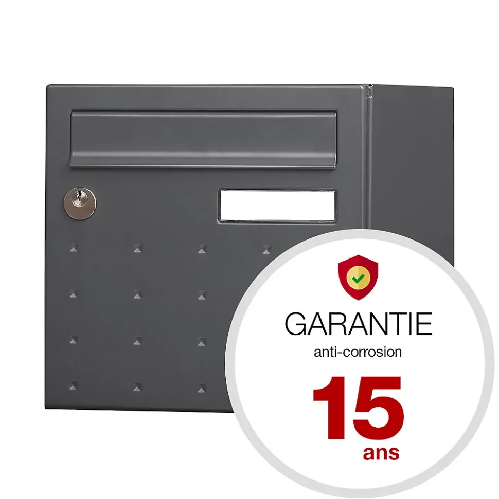 Boite aux lettres CubYsm 2 portes Gris anthracite 7016M