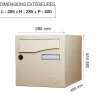 Boite aux lettres Préface 2 portes Ivoire brillant RAL 1015B