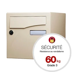 Boite aux lettres Préface 2 portes Ivoire brillant RAL 1015B
