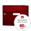 Boite aux lettres Préface 1 porte Rouge pourpre brillant RAL 3004B