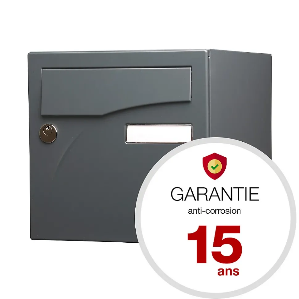 Boite aux lettres Préface 1 porte Gris anthracite mat RAL 7016 M