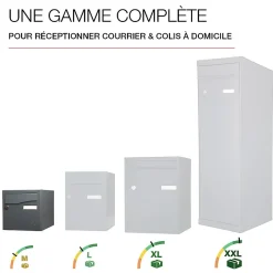Boite aux lettres Préface 1 porte Gris anthracite mat RAL 7016 M