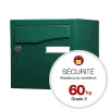 Boite aux lettres Préface 1 porte Vert brillant RAL 6005B