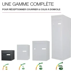 Boite aux lettres Préface 1 porte Noir Sablé RAL 2100 MS