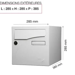 Boite aux lettres Préface 1 porte Blanc brillant RAL 9016B