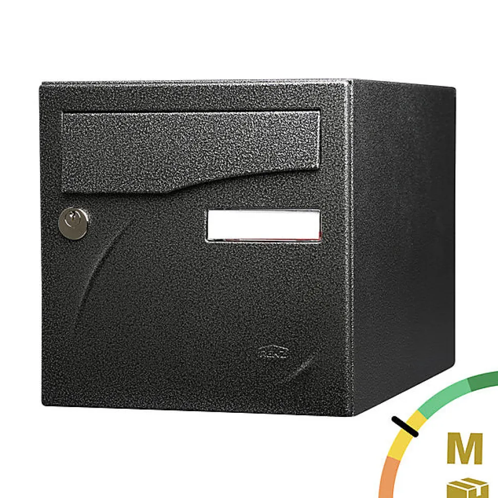 Boite aux lettres Préface 2 portes Noir décor RAL 9005D
