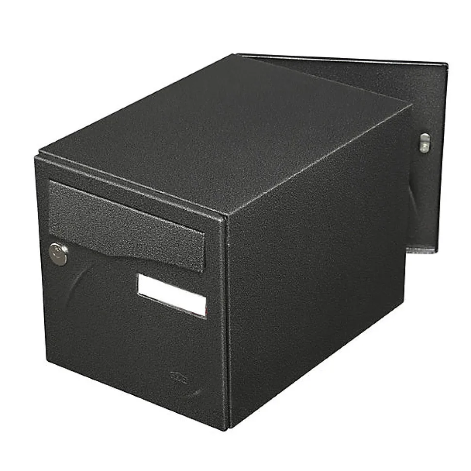 Boite aux lettres Préface 2 portes Noir décor RAL 9005D