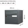 Boite aux lettres Préface 2 portes Gris anthracite RAL 7016M