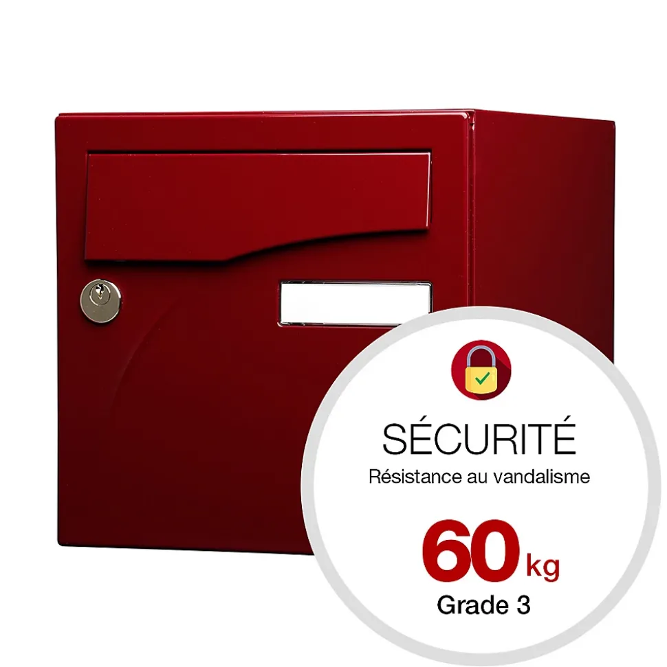 Boite aux lettres Préface 2 portes Rouge pourpre brillant 3004B