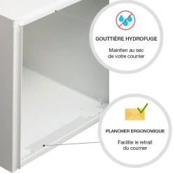 Boite aux lettres Préface 2 portes Blanc neige mat RAL 9016MT