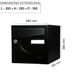 Boite aux lettres Préférence 1 porte noir mat 9005M
