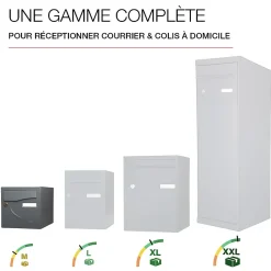 Boite aux lettres Préférence 1 porte gris anthracite mat 7016M