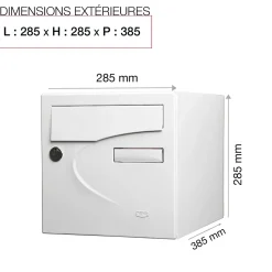 Boite aux lettres Préférence 1 porte blanc brillant 9016B