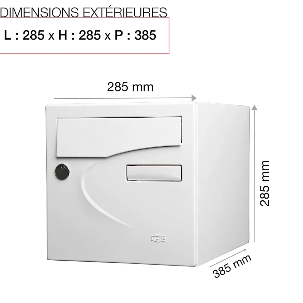 Boite aux lettres Préférence 1 porte blanc brillant 9016B