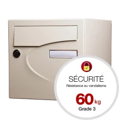 Boite aux lettres Préférence 2 portes ivoire brillant 1015B