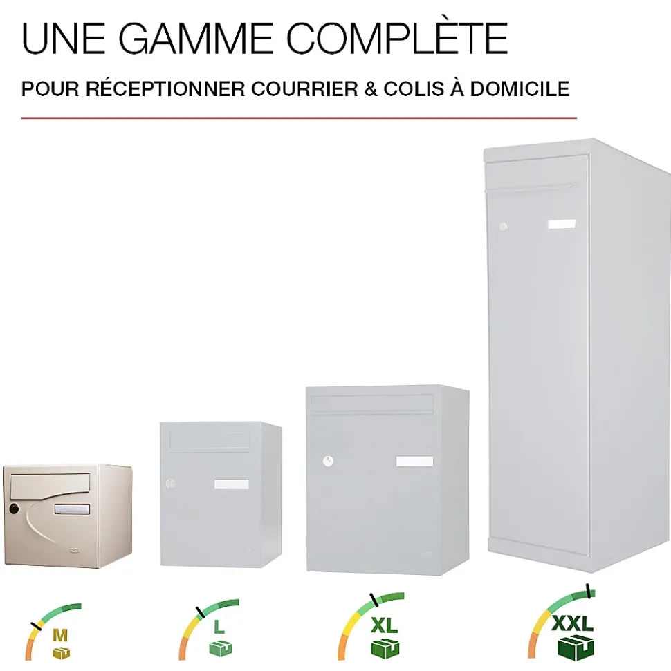 Boite aux lettres Préférence 2 portes ivoire brillant 1015B